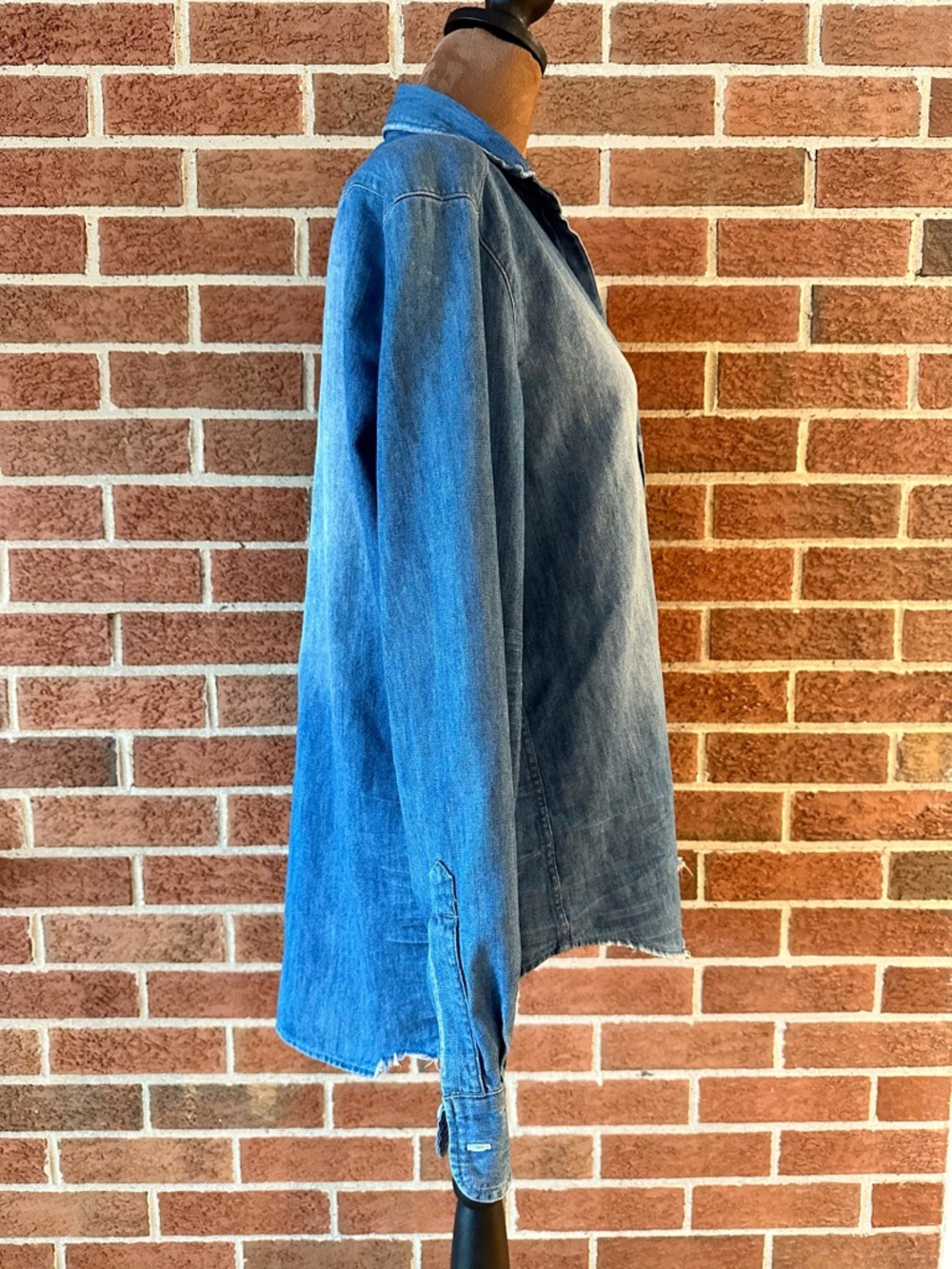 Frank & Eileen Denim Button-Up Collared Long Sleeve Blue Women's, Size XS - Picture 7 of 10